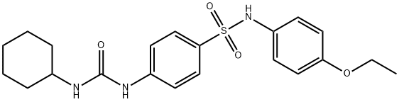 4-{[(cyclohexylamino)carbonyl]amino}-N-(4-ethoxyphenyl)benzenesulfonamide Struktur