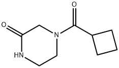 4-(cyclobutylcarbonyl)-2-piperazinone Struktur