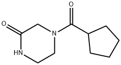 4-(cyclopentylcarbonyl)-2-piperazinone Struktur