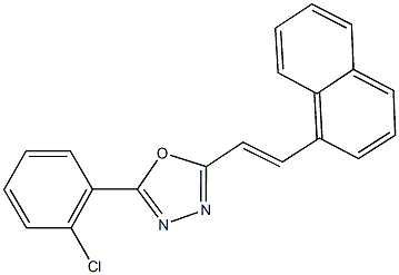 2-(2-chlorophenyl)-5-[2-(1-naphthyl)vinyl]-1,3,4-oxadiazole Struktur