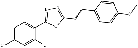 2-(2,4-dichlorophenyl)-5-[2-(4-methoxyphenyl)vinyl]-1,3,4-oxadiazole Struktur