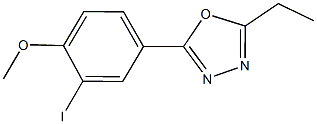 4-(5-ethyl-1,3,4-oxadiazol-2-yl)-2-iodophenyl methyl ether Struktur