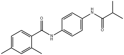 N-[4-(isobutyrylamino)phenyl]-2,4-dimethylbenzamide Struktur