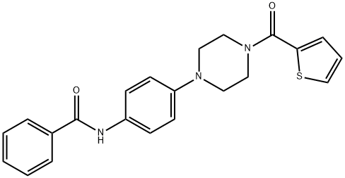 N-{4-[4-(2-thienylcarbonyl)-1-piperazinyl]phenyl}benzamide Struktur