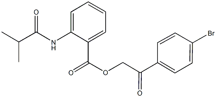 2-(4-bromophenyl)-2-oxoethyl 2-(isobutyrylamino)benzoate Struktur