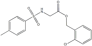 2-chlorobenzyl {[(4-methylphenyl)sulfonyl]amino}acetate Struktur