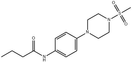 N-{4-[4-(methylsulfonyl)-1-piperazinyl]phenyl}butanamide Struktur