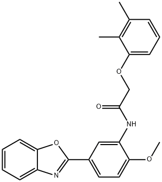 N-[5-(1,3-benzoxazol-2-yl)-2-methoxyphenyl]-2-(2,3-dimethylphenoxy)acetamide Struktur