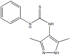 N-(3,5-dimethyl-1H-pyrazol-4-yl)-N'-phenylthiourea Struktur