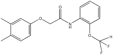 N-[2-(difluoromethoxy)phenyl]-2-(3,4-dimethylphenoxy)acetamide Struktur