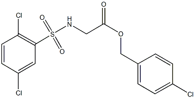 4-chlorobenzyl {[(2,5-dichlorophenyl)sulfonyl]amino}acetate Struktur