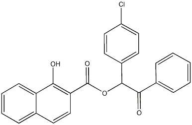 1-(4-chlorophenyl)-2-oxo-2-phenylethyl 1-hydroxy-2-naphthoate Struktur