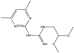 N-(2,2-dimethoxyethyl)-N'-(4,6-dimethyl-2-pyrimidinyl)guanidine Struktur