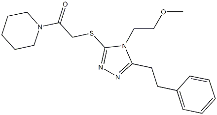 1-({[4-(2-methoxyethyl)-5-(2-phenylethyl)-4H-1,2,4-triazol-3-yl]sulfanyl}acetyl)piperidine Struktur