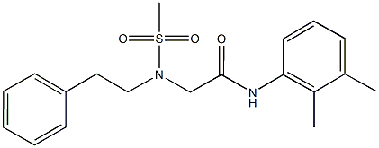 N-(2,3-dimethylphenyl)-2-[(methylsulfonyl)(2-phenylethyl)amino]acetamide Struktur