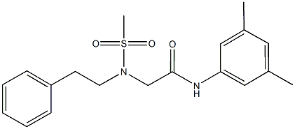 N-(3,5-dimethylphenyl)-2-[(methylsulfonyl)(2-phenylethyl)amino]acetamide Struktur