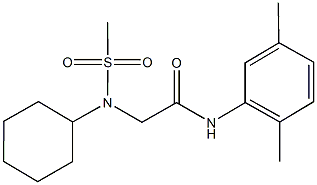 2-[cyclohexyl(methylsulfonyl)amino]-N-(2,5-dimethylphenyl)acetamide Struktur