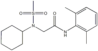 2-[cyclohexyl(methylsulfonyl)amino]-N-(2,6-dimethylphenyl)acetamide Struktur