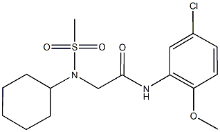 N-(5-chloro-2-methoxyphenyl)-2-[cyclohexyl(methylsulfonyl)amino]acetamide Struktur