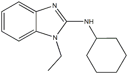 N-cyclohexyl-N-(1-ethyl-1H-benzimidazol-2-yl)amine Struktur