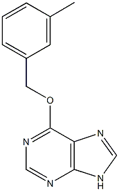 3-methylbenzyl 9H-purin-6-yl ether Struktur