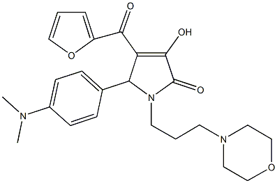 5-[4-(dimethylamino)phenyl]-4-(2-furoyl)-3-hydroxy-1-[3-(4-morpholinyl)propyl]-1,5-dihydro-2H-pyrrol-2-one Struktur