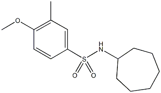 N-cycloheptyl-4-methoxy-3-methylbenzenesulfonamide Struktur