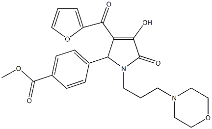 methyl 4-{3-(2-furoyl)-4-hydroxy-1-[3-(4-morpholinyl)propyl]-5-oxo-2,5-dihydro-1H-pyrrol-2-yl}benzoate Struktur