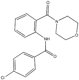 4-chloro-N-[2-(4-morpholinylcarbonyl)phenyl]benzamide Struktur