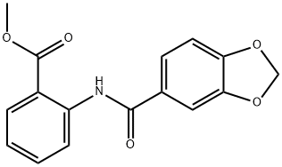 methyl 2-[(1,3-benzodioxol-5-ylcarbonyl)amino]benzoate Struktur