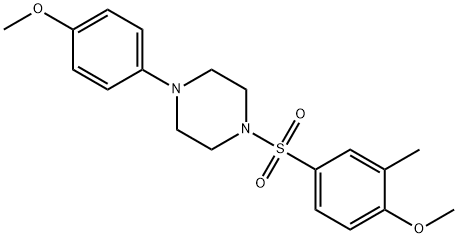 1-[(4-methoxy-3-methylphenyl)sulfonyl]-4-(4-methoxyphenyl)piperazine Struktur