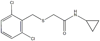 N-cyclopropyl-2-[(2,6-dichlorobenzyl)sulfanyl]acetamide Struktur