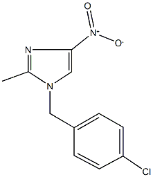 1-(4-chlorobenzyl)-4-nitro-2-methyl-1H-imidazole Struktur