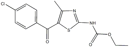 ethyl 5-(4-chlorobenzoyl)-4-methyl-1,3-thiazol-2-ylcarbamate Struktur