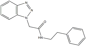 2-(1H-1,2,3-benzotriazol-1-yl)-N-(2-phenylethyl)acetamide Struktur