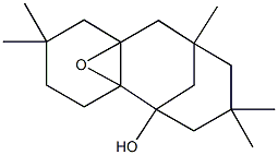 4,4,6,10,10-pentamethyl-13-oxatetracyclo[6.4.1.1~2,6~.0~1,8~]tetradecan-2-ol Struktur