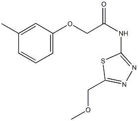 N-[5-(methoxymethyl)-1,3,4-thiadiazol-2-yl]-2-(3-methylphenoxy)acetamide Struktur