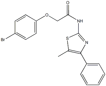 2-(4-bromophenoxy)-N-(5-methyl-4-phenyl-1,3-thiazol-2-yl)acetamide Struktur