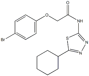 2-(4-bromophenoxy)-N-(5-cyclohexyl-1,3,4-thiadiazol-2-yl)acetamide Struktur