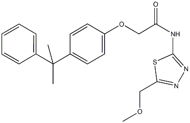 N-[5-(methoxymethyl)-1,3,4-thiadiazol-2-yl]-2-[4-(1-methyl-1-phenylethyl)phenoxy]acetamide Struktur