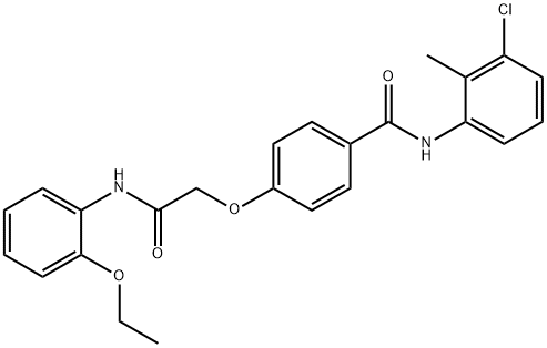 N-(3-chloro-2-methylphenyl)-4-[2-(2-ethoxyanilino)-2-oxoethoxy]benzamide Struktur