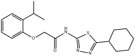 N-(5-cyclohexyl-1,3,4-thiadiazol-2-yl)-2-(2-isopropylphenoxy)acetamide Struktur