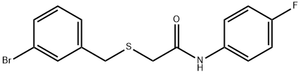 2-[(3-bromobenzyl)sulfanyl]-N-(4-fluorophenyl)acetamide Struktur