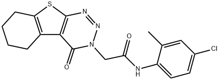 N-(4-chloro-2-methylphenyl)-2-(4-oxo-5,6,7,8-tetrahydro[1]benzothieno[2,3-d][1,2,3]triazin-3(4H)-yl)acetamide Struktur