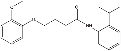 N-(2-isopropylphenyl)-4-(2-methoxyphenoxy)butanamide Struktur