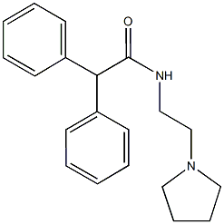 2,2-diphenyl-N-[2-(1-pyrrolidinyl)ethyl]acetamide Struktur