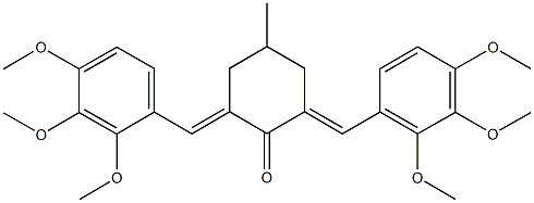 4-methyl-2,6-bis(2,3,4-trimethoxybenzylidene)cyclohexanone Struktur