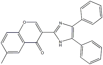 3-(4,5-diphenyl-1H-imidazol-2-yl)-6-methyl-4H-chromen-4-one Struktur