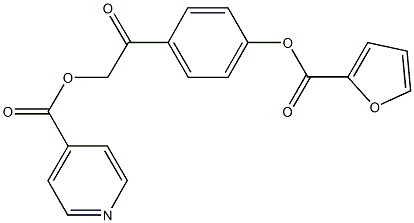 2-[4-(2-furoyloxy)phenyl]-2-oxoethyl isonicotinate Struktur