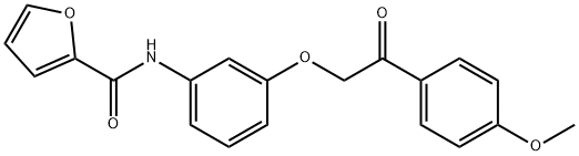 N-{3-[2-(4-methoxyphenyl)-2-oxoethoxy]phenyl}-2-furamide Struktur